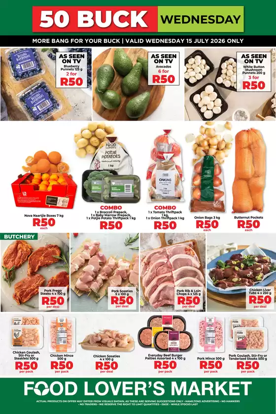 Food Lover's Market catalogue in Groblersdal | Eastern Cape R50 Buck Wednesday 15 July 2026 | 2026-07-14T00:00:00.000Z - 2026-07-15T00:00:00.000Z