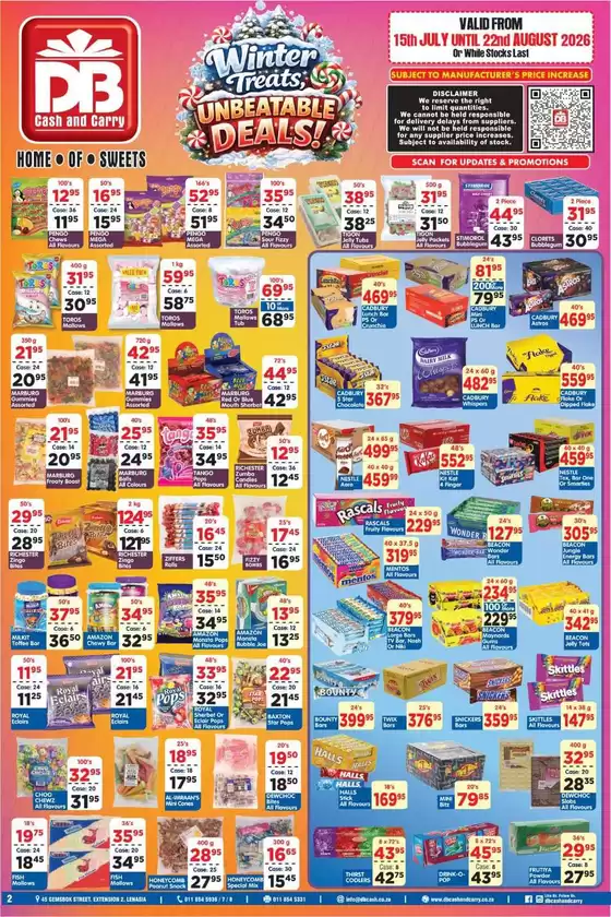 DB Cash and Carry catalogue in Ficksburg | Instore Promotion DB Cash and Carry | 2026-07-15T00:00:00.000Z - 2026-08-22T00:00:00.000Z