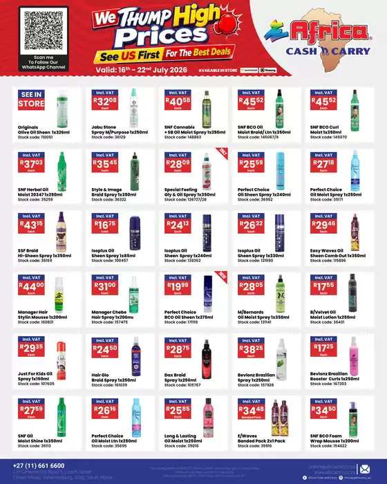 Africa Cash & Carry catalogue in Ficksburg | Weekly Promo | 2026-07-16T00:00:00.000Z - 2026-07-22T00:00:00.000Z