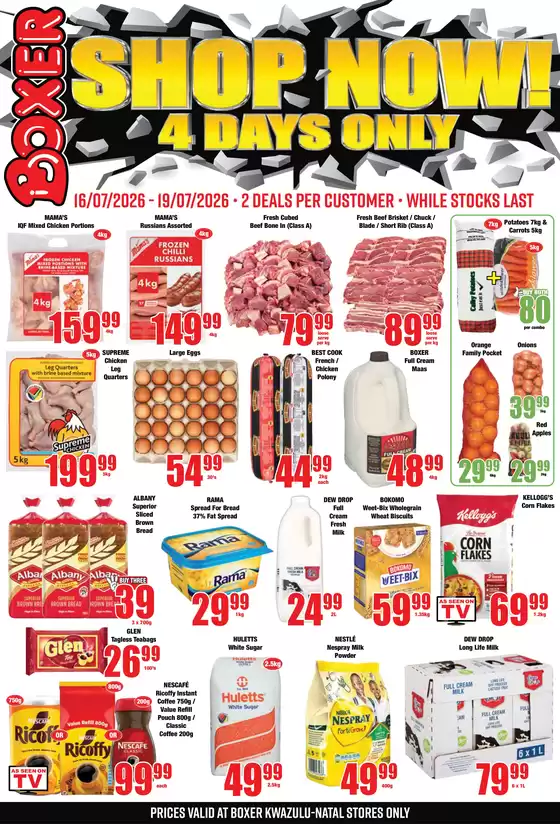 Boxer catalogue in Ficksburg | KZN 4 Days Only | 2026-07-16T00:00:00.000Z - 2026-07-19T00:00:00.000Z