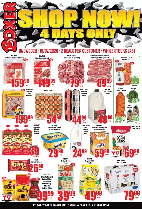 Boxer catalogue in Ficksburg | NW 4 Day Only | 2026-07-16T00:00:00.000Z - 2026-07-19T00:00:00.000Z