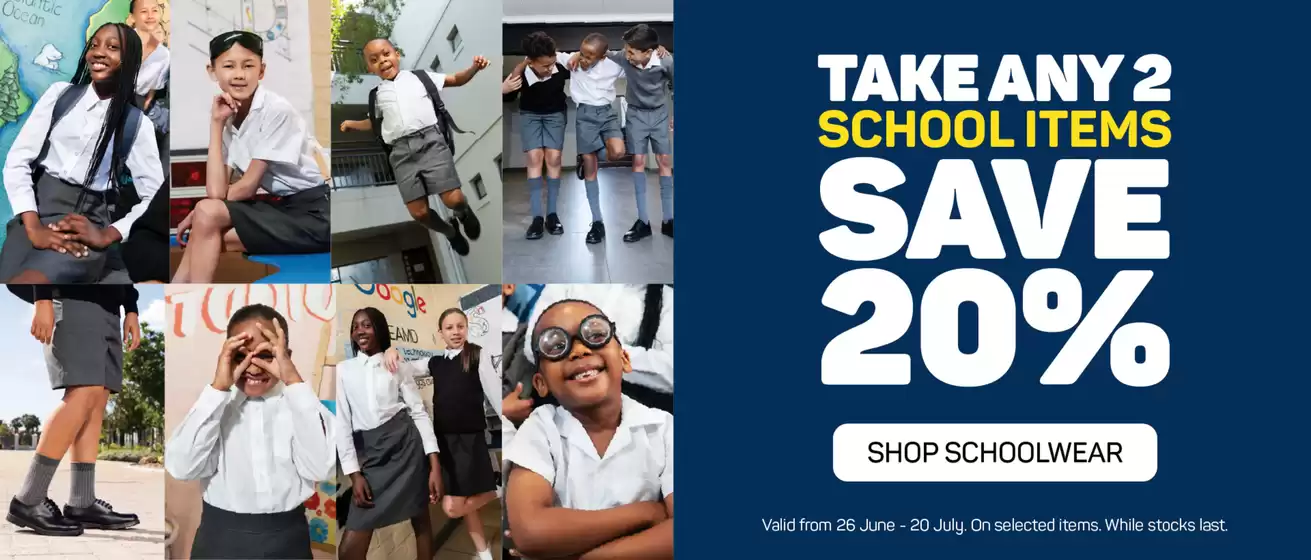 Pick n Pay Clothing catalogue in  | Take Any 2 School Items | 2026-07-16T00:00:00.000Z - 2026-07-20T00:00:00.000Z