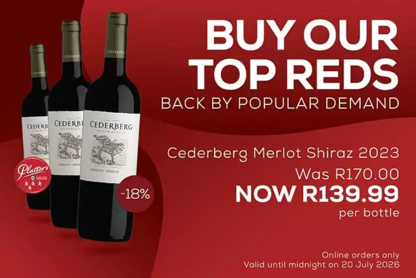 GETWINE catalogue in Hammanskraal | Buy Our Top Reds | 2026-07-16T00:00:00.000Z - 2026-07-20T00:00:00.000Z
