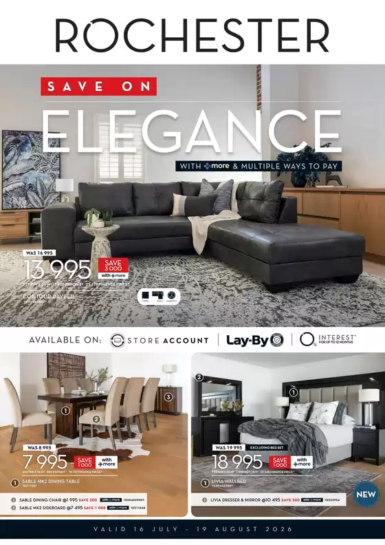 Rochester catalogue in Springs | Save On Elegance | 2026-07-16T00:00:00.000Z - 2026-08-19T00:00:00.000Z