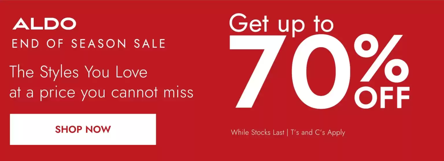 ALDO catalogue in Sabie | End Of Season Sale | 2026-07-16T00:00:00.000Z - 2026-07-30T00:00:00.000Z