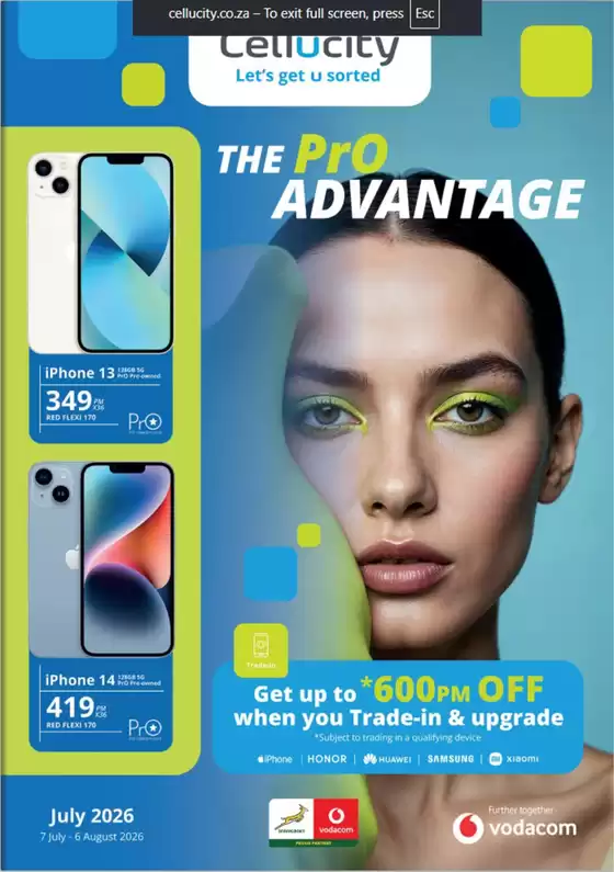 Cellucity catalogue in Stellenbosch | The Pro Advantage | 2026-07-16T00:00:00.000Z - 2026-08-06T00:00:00.000Z