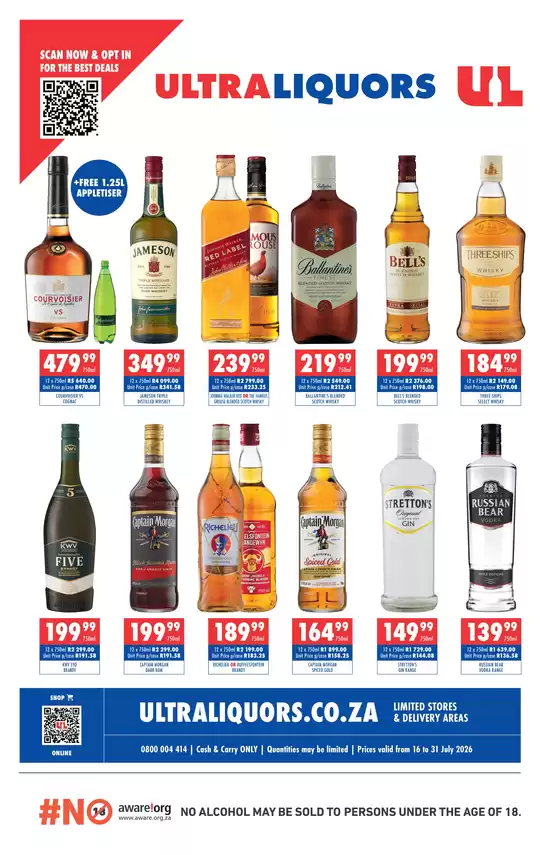 Ultra Liquors catalogue in Soweto | Ultra Liquors Sale | 2026-07-16T00:00:00.000Z - 2026-07-31T00:00:00.000Z
