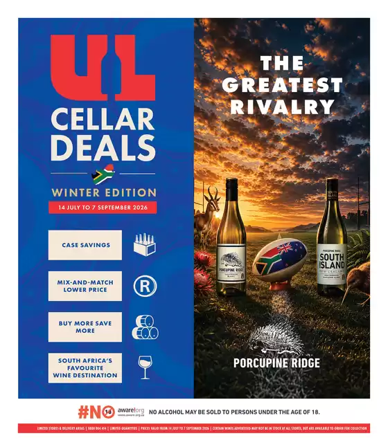 Ultra Liquors catalogue in Soweto | Cellar Deals | 2026-07-16T00:00:00.000Z - 2026-09-07T00:00:00.000Z