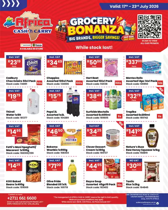 Africa Cash & Carry catalogue in  | Friday Promo | 2026-07-17T00:00:00.000Z - 2026-07-23T00:00:00.000Z