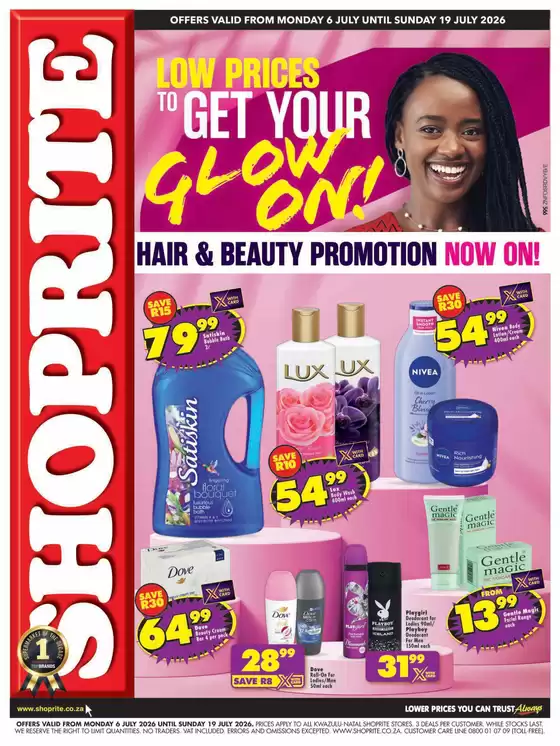 Shoprite catalogue in | Shoprite Hair and Beauty KwaZulu-Natal 6 July - 19 July | 2026-07-05T00:00:00.000Z - 2026-07-19T00:00:00.000Z