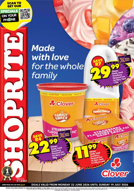 Shoprite catalogue in | Shoprite Clover Yoghurt Savings Western Cape 22 June - 19 July | 2026-06-21T00:00:00.000Z - 2026-07-19T00:00:00.000Z