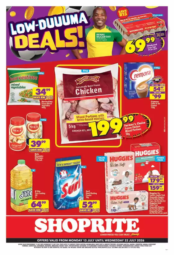 Shoprite catalogue in Malamulele | Shoprite Low Price Lowduuuma Gauteng 13 July - 22 July | 2026-07-12T00:00:00.000Z - 2026-07-22T00:00:00.000Z