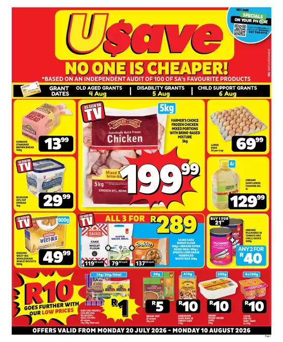 Usave catalogue in Piet Retief | Gnusavepricesavings20jul10aug2026 | 2026-07-20T00:00:00.000Z - 2026-08-10T00:00:00.000Z