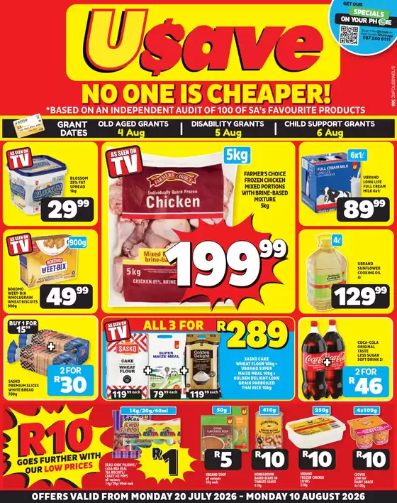 Usave catalogue in Piet Retief | Znusavepricesavings20jul10aug2026 | 2026-07-20T00:00:00.000Z - 2026-08-10T00:00:00.000Z
