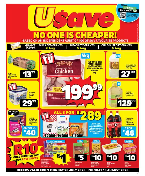 Usave catalogue in Piet Retief | Ecusavepricesavings20jul10aug2026 | 2026-07-20T00:00:00.000Z - 2026-08-10T00:00:00.000Z