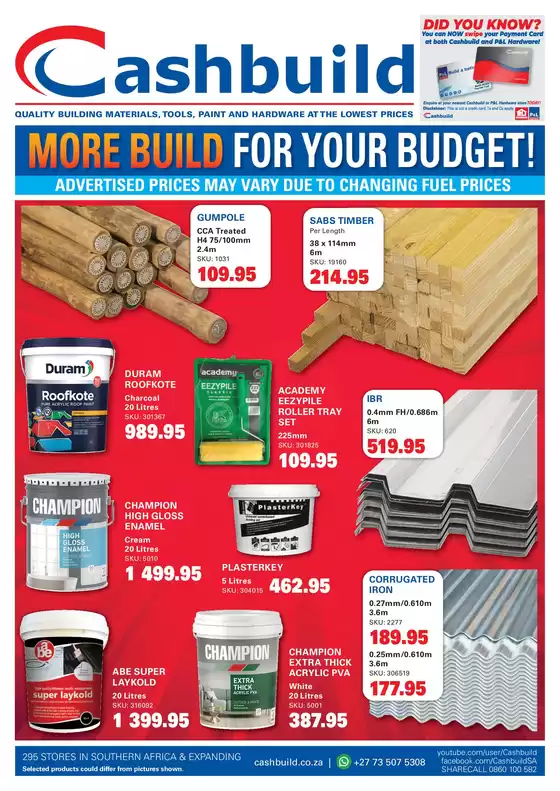 Cashbuild catalogue in Belfast | Great discounts on selected products | 2026-07-20T00:00:00.000Z - 2026-08-03T00:00:00.000Z