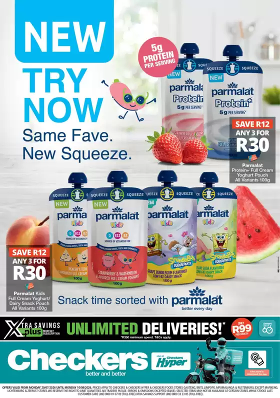 Checkers catalogue in Bophelong | Checkers Parmalat Promotion 20 July - 10 August | 2026-07-19T00:00:00.000Z - 2026-08-10T00:00:00.000Z