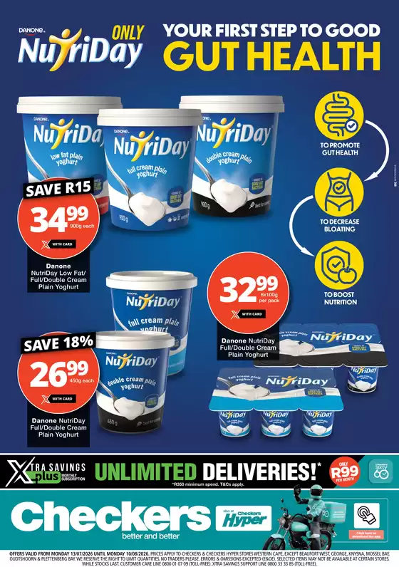 Checkers catalogue in Elliotdale | Checkers Nutriday Promotion 13 July - 10 August | 2026-07-12T00:00:00.000Z - 2026-08-10T00:00:00.000Z