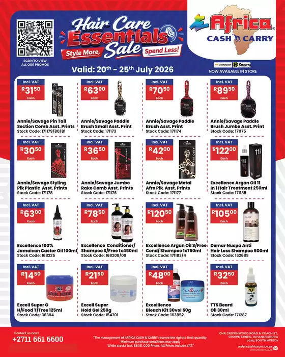 Africa Cash & Carry catalogue in | Monday Promo | 2026-07-20T00:00:00.000Z - 2026-07-25T00:00:00.000Z
