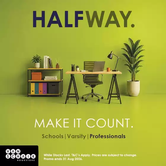 Van Schaik catalogue | Halfway. | 2026-07-21T00:00:00.000Z - 2026-08-31T00:00:00.000Z