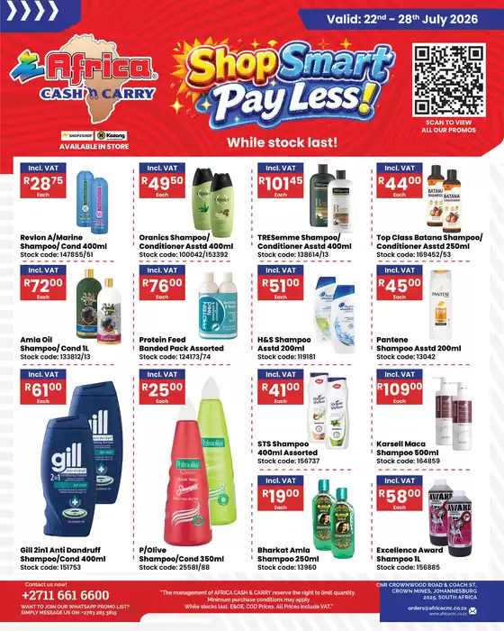 Africa Cash & Carry catalogue | Wednesday Promo | 2026-07-22T00:00:00.000Z - 2026-07-28T00:00:00.000Z