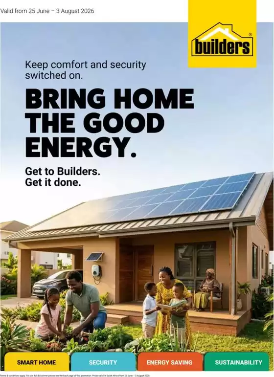 Builders catalogue | Builders Bring Home The Good Energy | 2026-06-25T00:00:00.000Z - 2026-08-03T00:00:00.000Z