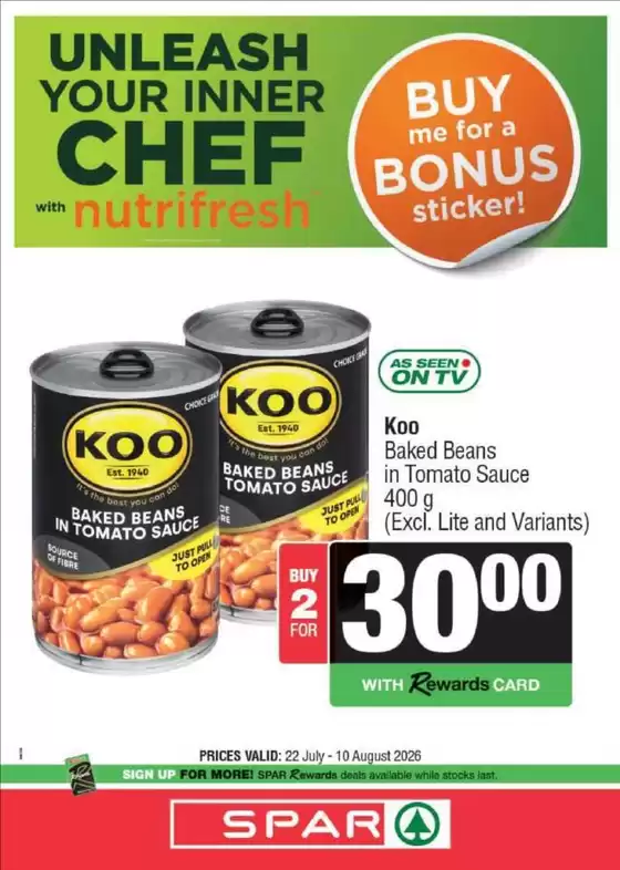Spar catalogue | Save now with our deals | 2026-07-22T00:00:00.000Z - 2026-08-10T00:00:00.000Z