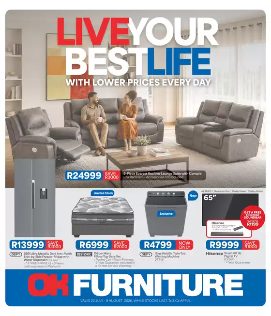 OK Furniture catalogue in Modimolle | Latest deals OK Furniture | 2026-07-22T00:00:00.000Z - 2026-08-09T00:00:00.000Z