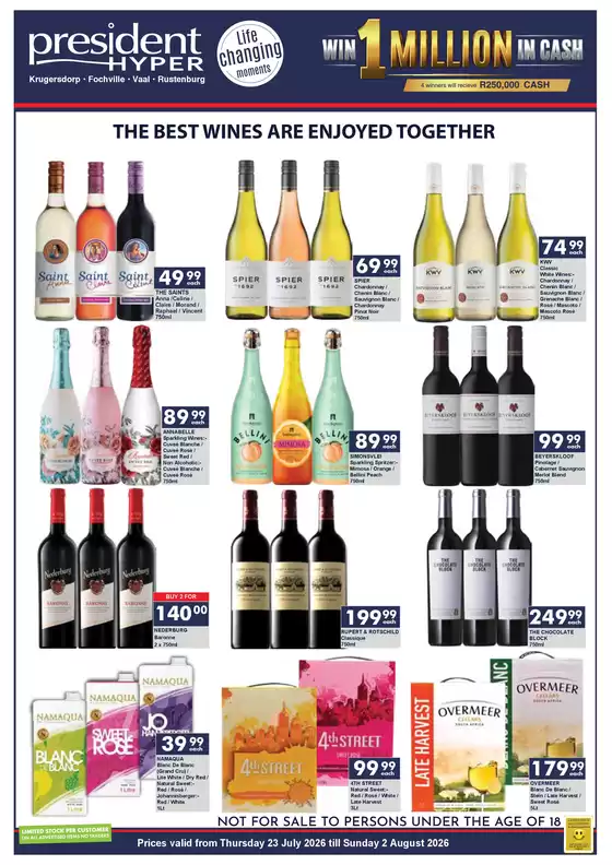 President Hyper catalogue | Cheers to Great Wine | 2026-07-23T00:00:00.000Z - 2026-08-02T00:00:00.000Z