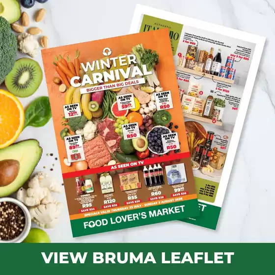 Food Lover's Market catalogue | Winter Carnival Bruma 23 July 2 August 2026 | 2026-07-22T00:00:00.000Z - 2026-08-02T00:00:00.000Z