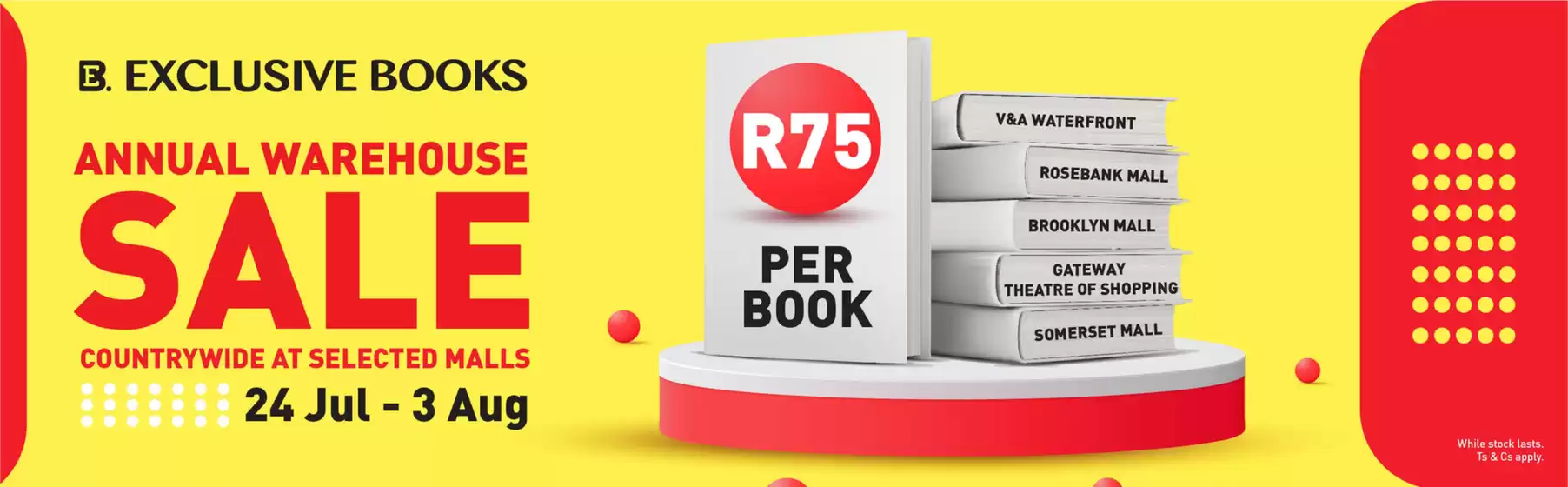Exclusive Books catalogue | Annual Warehouse Sale | 2026-07-24T00:00:00.000Z - 2026-08-03T00:00:00.000Z