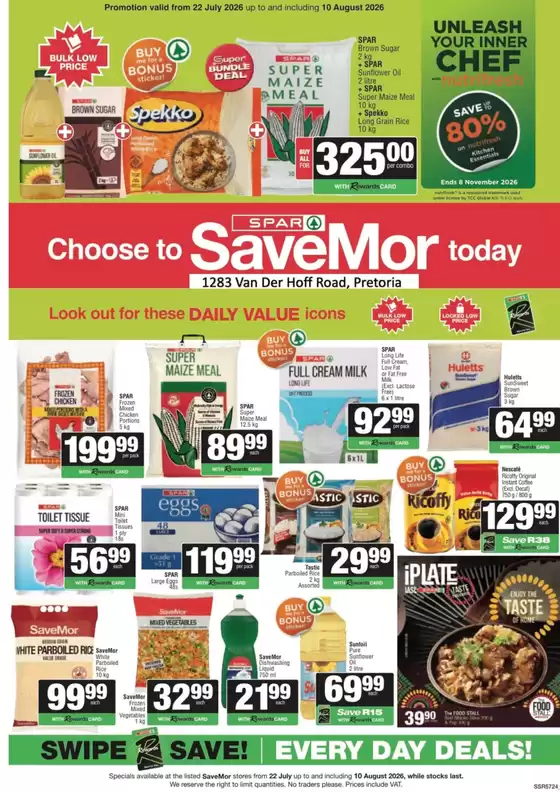 Spar Savemor catalogue in Kraaifontein | Choose To Savemor Today | 2026-07-24T00:00:00.000Z - 2026-08-10T00:00:00.000Z