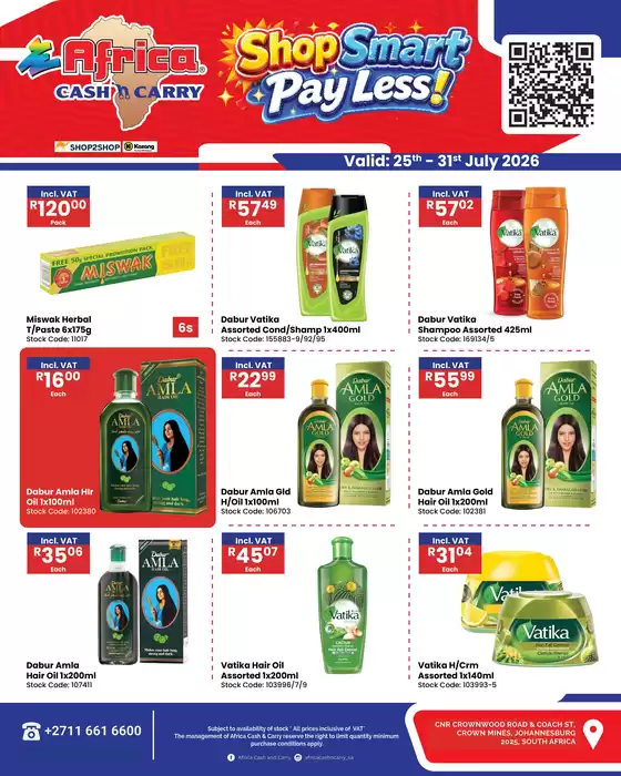 Africa Cash & Carry catalogue in Krugersdorp | Saturday Promo | 2026-07-25T00:00:00.000Z - 2026-07-31T00:00:00.000Z