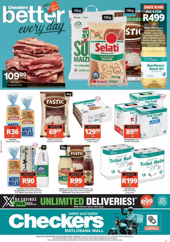 Checkers catalogue in  | Checkers Matlosana Mall Xtra Savings Deals 27 July - 23 August | 2026-07-26T00:00:00.000Z - 2026-08-23T00:00:00.000Z