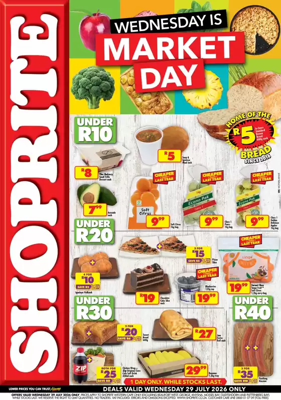 Shoprite catalogue in Rustenburg | Shoprite Market Day Deals Valid 29 July | 2026-07-27T00:00:00.000Z - 2026-07-29T00:00:00.000Z