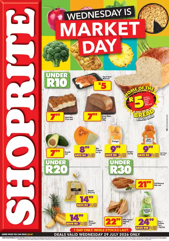 Shoprite catalogue in Rustenburg | Shoprite Market Day Deals Valid 29July | 2026-07-27T00:00:00.000Z - 2026-07-29T00:00:00.000Z