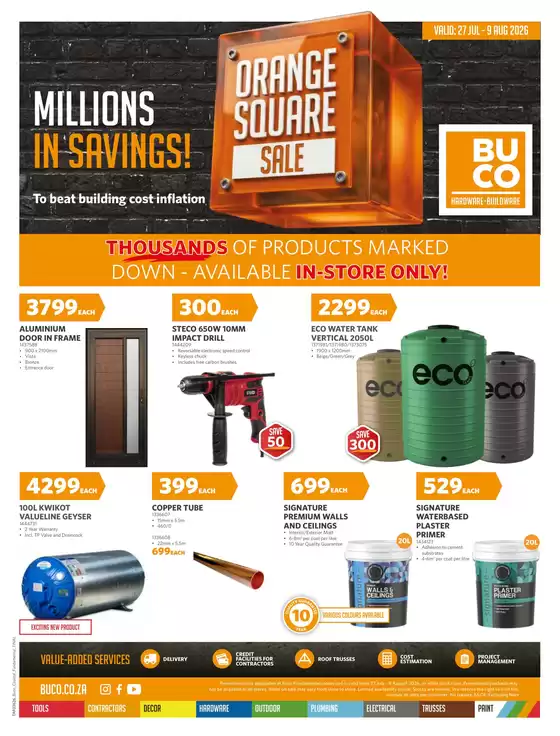 BUCO catalogue in Durbanville | Our best deals for you | 2026-07-27T00:00:00.000Z - 2026-08-09T00:00:00.000Z