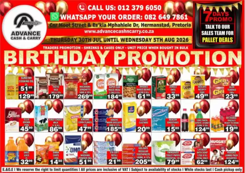 Advance Cash n Carry catalogue in Phalaborwa | Advance Cash n Carry weekly specials | 2026-07-30T00:00:00.000Z - 2026-08-05T00:00:00.000Z