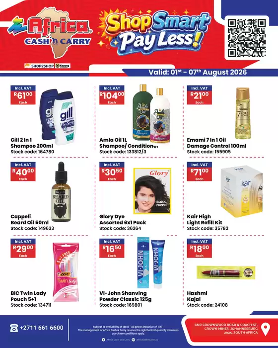 Africa Cash & Carry catalogue in Phalaborwa | Saturday Promo | 2026-08-01T00:00:00.000Z - 2026-08-07T00:00:00.000Z