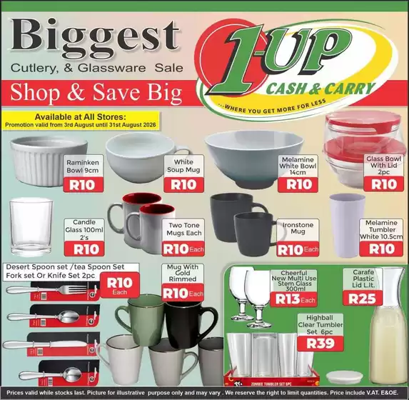 1UP catalogue | Top deals for all customers | 2026-08-03T00:00:00.000Z - 2026-08-31T00:00:00.000Z