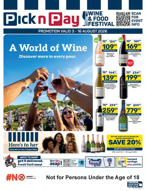Pick n Pay catalogue in Elim | Pick n Pay Wine Festival Specials | 2026-08-03T00:00:00.000Z - 2026-08-16T00:00:00.000Z