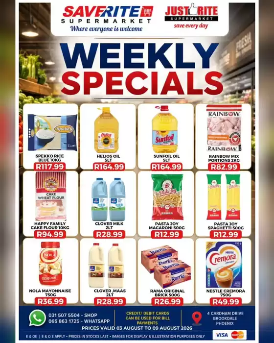 Saverite catalogue | Weekly Specials | 2026-08-03T00:00:00.000Z - 2026-08-09T00:00:00.000Z