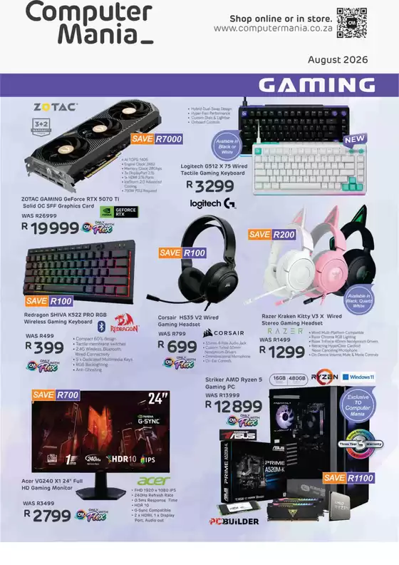 Computer Mania catalogue | Computer Mania Gaming | 2026-08-03T00:00:00.000Z - 2026-08-31T00:00:00.000Z