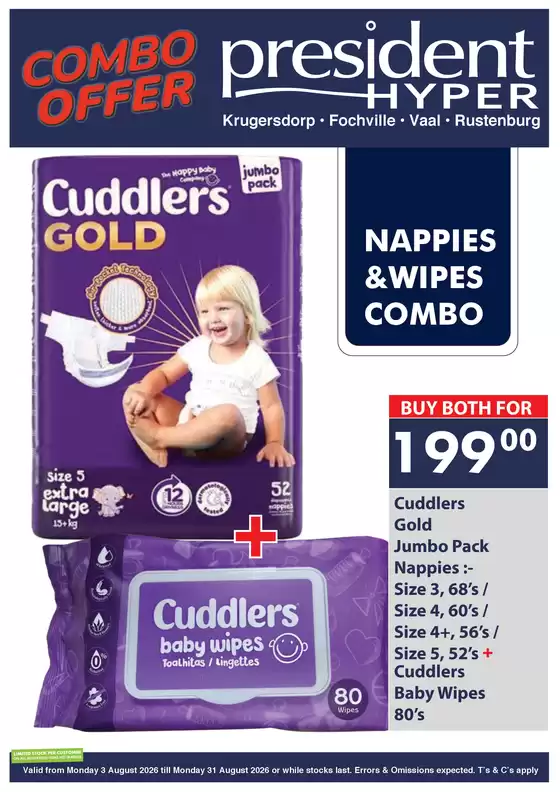 President Hyper catalogue in Pietermaritzburg | Combo Deals | 2026-08-03T00:00:00.000Z - 2026-08-31T00:00:00.000Z