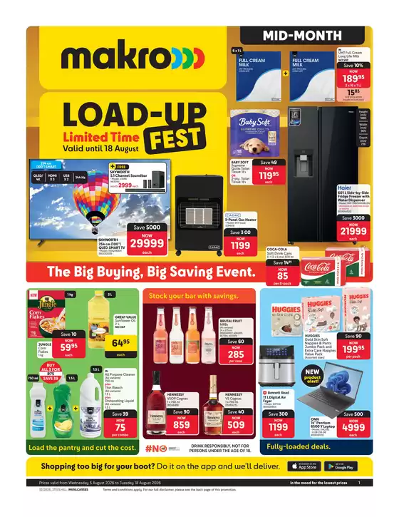 Makro catalogue in Blue Downs | Makro weekly specials | 2026-08-05T00:00:00.000Z - 2026-08-18T00:00:00.000Z