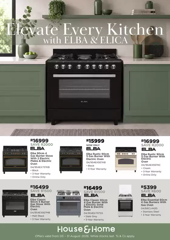 House & Home catalogue in Blue Downs | Offers for bargain hunters | 2026-08-03T00:00:00.000Z - 2026-08-31T00:00:00.000Z