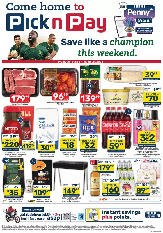Pick n Pay catalogue in Modimolle | Pick n Pay Weekend Specials | 2026-08-06T00:00:00.000Z - 2026-08-10T00:00:00.000Z