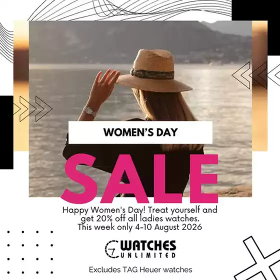Watches Unlimited catalogue in Sandton | Watches Unlimited Sale | 2026-08-06T00:00:00.000Z - 2026-08-10T00:00:00.000Z