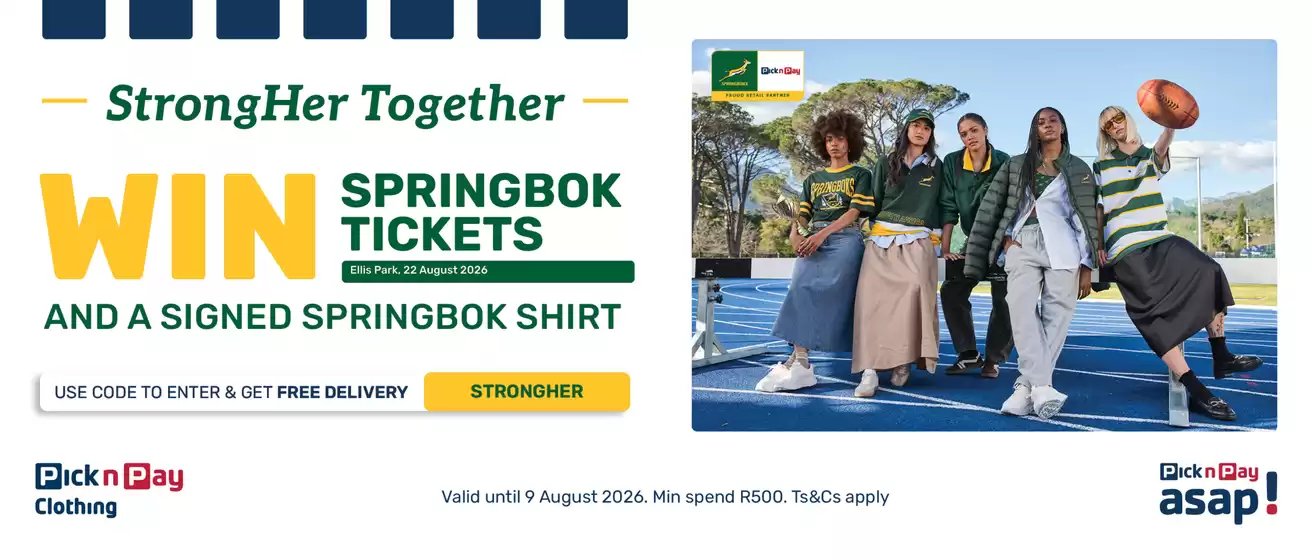 Pick n Pay Clothing catalogue | Strongher Together | 2026-08-06T00:00:00.000Z - 2026-08-09T00:00:00.000Z