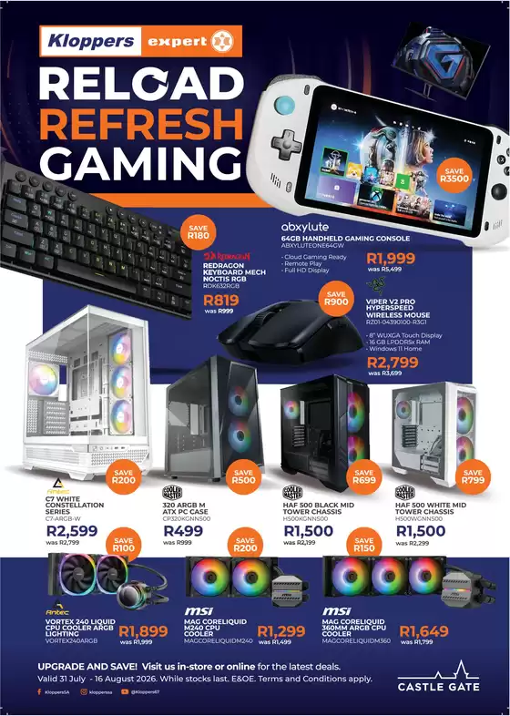 Expert Kloppers catalogue in Graaff Reinet | Reload Refresh Gaming | 2026-08-06T00:00:00.000Z - 2026-08-16T00:00:00.000Z